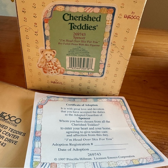 Cherished Teddies Spencer Snow Skiing Figurine - Picture 3 of 7